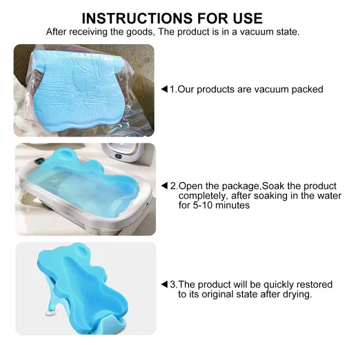 Miniatura 5 de Esponja de baño infantil suave antideslizante alfombra de baño para bebés recién nacidos sin olor (azul)