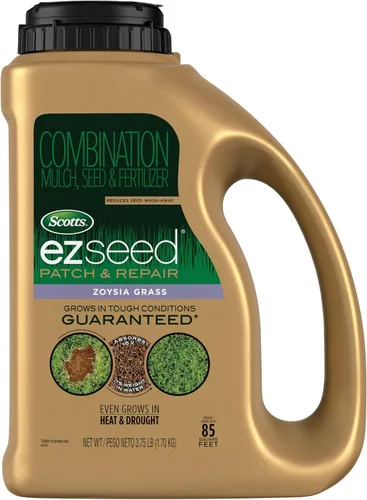 Scotts EZ Seed Patch and Repair Zoysia Grass - Combinación de mantillo, semillas de césped y fertilizante para césped, cubre hasta 85 pies