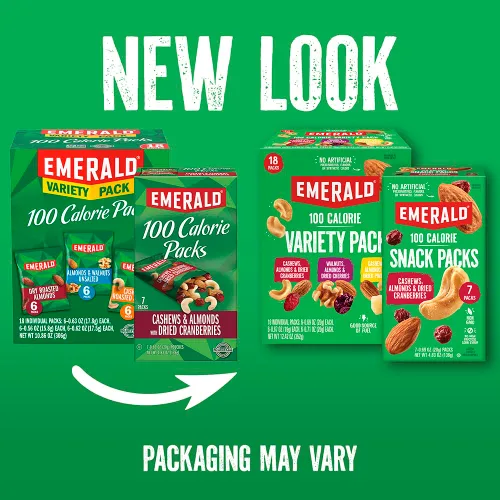 Miniatura 3 de Emerald Nueces anacardos y almendras con arándanos secos, 7 unidades (paquete de 1) Paquetes individuales de 100 calorías de mezcla de nueces