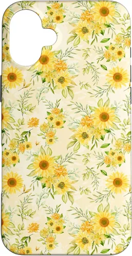 Miniatura 23 de Cute Sunflower Pattern Yellow Pastel Flower Case for iPhone 16
