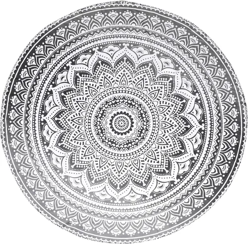 Miniatura 28 de Popular Handicrafts Original Ombre - Tapiz indio Mandala para pared, ornamento hippie, colcha bohemia con brillo metálico