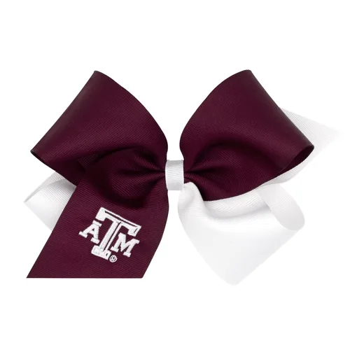 Miniatura 22 de Divine Creations - Lazo para el pelo de dos tonos para niñas con temática universitaria para el día del juego, por Wee Ones en un clip WeeStay