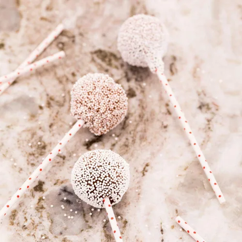Miniatura 3 de Palitos de pastel de 5.9 pulgadas, 100 palitos de paletas de lunares – diseño resistente, desechables, palitos de papel rojo, para paletas de cake