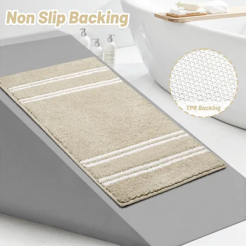 Miniatura 5 de Alfombras de baño antideslizantes, lavables, de 24 x 17 pulgadas, ultra suaves, súper absorbentes, para suelo de baño, alfombra de baño de chenilla