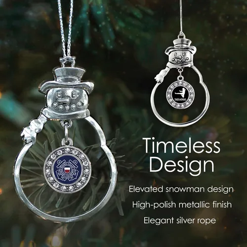 Miniatura 4 de Inspired Silver - Big Sis - Adorno de Navidad plateado - Adorno de árbol de Navidad con dije de corazón con circonita cúbica - Decoración colgante
