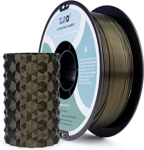 Miniatura 44 de ZIRO - Filamento para impresora 3D, 1.75mm de polilactida brillante con destellos, Serie Camaleón, efecto brillante con destellos, carrete de 1kg