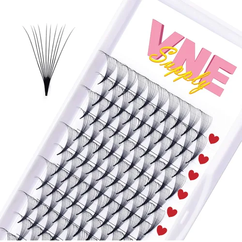 Miniatura 6 de VNE Supply - Extensiones de pestañas de volumen pestañas de volumen ruso extensiones de pestañas postizas premium abanicos de megavolumen