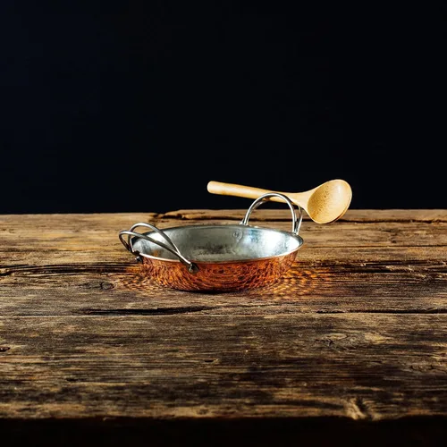 Miniatura 2 de Sertodo - Sartén de cobre martillado a mano de 6 pulgadas Sartén y sartén de cobre puro de calibre pesado Utensilios de cocina artesanal