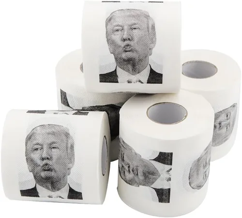 Miniatura 3 de Rollo de papel higiénico de Donald Trump, divertido regalo de broma de humor político, regalos para republicanos y demócratas