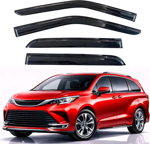 Miniatura 69 de KPY Visor de ventana compatible con Hyundai Tucson 2021-2025, 4 piezas de deflector de ventilación para ventana lateral, estilo Mugen, protector