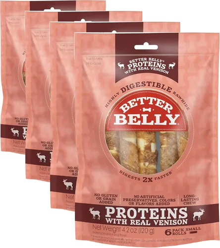 Miniatura 27 de Better Belly Huesos de cuero crudo para perros, de gran digestibilidad, sin granos, sin gluten, sin colores ni sabores artificiales., Hígado