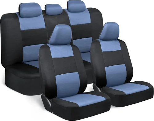 Miniatura 10 de BDK PolyPro Juego de 2 Fundas de Asientos Delanteros de Automóvil en Beige/Negro - Fundas de Asientos Delanteros para Automóviles, Camiones