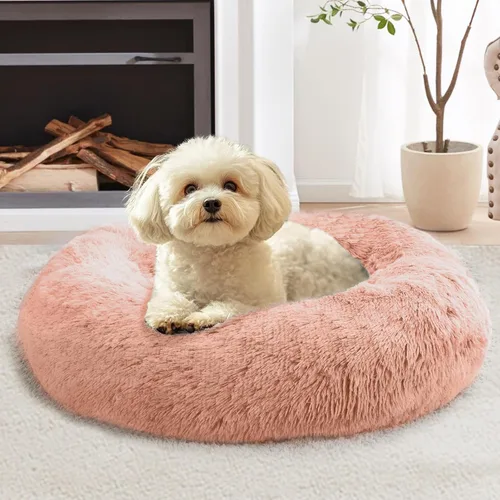 Miniatura 60 de JOLLYVOGUE Cama Calmante para Perros Pequeños - Cama para Perros Pequeños en Forma de Dona Lavable de 23 Pulgadas para Gatitos y Cachorros, Camas