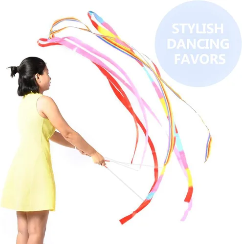 Miniatura 6 de Novelty Place Dance Ribbons Streamers - 6.6Ft Unisex Kids' Gymnastics Ribbon Wands - Perfect Rhythm Sticks for Talent Shows, Artistic Dancing, Baton