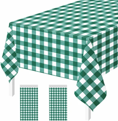 Miniatura 38 de Paquete de 2 Manteles de Plástico Beige Desechables Cubiertas de Mesa Mantel Rectangular Beige para Fiesta Baby Shower Boda Cumpleaños Mantel