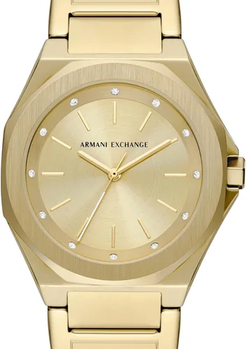 Miniatura 6 de AX Armani Exchange Reloj para mujer, reloj octogonal de tres manecillas para mujer con correa de acero inoxidable o silicona