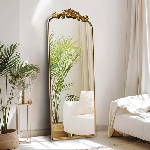 Miniatura 11 de HQiJun Espejo de Pared Ventana Decorativo Espejos Tradicionales Antiguo Arqueado Estilo Granja para Sala de Estar Dormitorio Entrada Baño Tocador