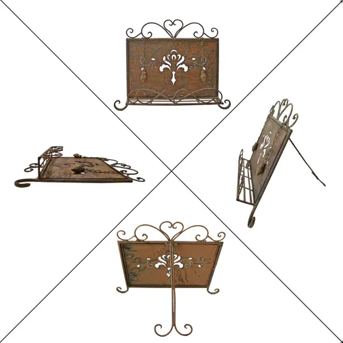 Miniatura 7 de Soporte de metal antiguo para libros de cocina, libro de recetas y soporte para iPad, caballete de libro de cocina con cadenas pesadas para regalo