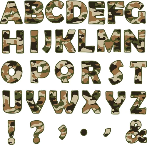 Miniatura 31 de Juego de 150 letras grandes de 6 pulgadas para tablón de anuncios, letras recortadas del alfabeto de aula negras para exhibición en tablón