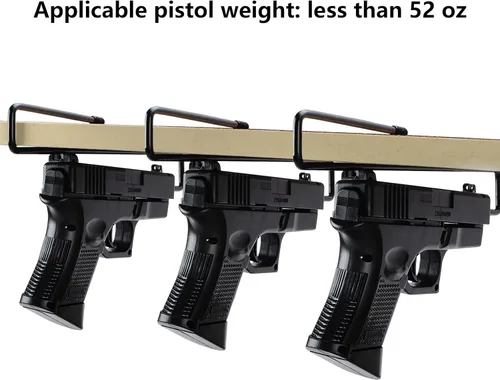 Miniatura 3 de Adoreal 10 soportes para pistolas, estante seguro para pistolas o apilar en el gabinete de armas, accesorio seguro para armas, organizador