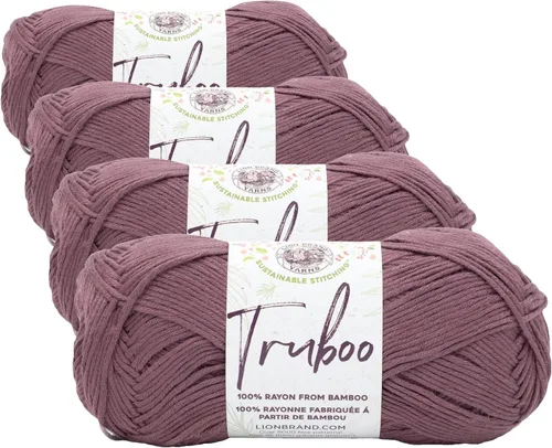 Miniatura 65 de (1 Madeja) Lion Brand Yarn Truboo Yarn, Aguamarina