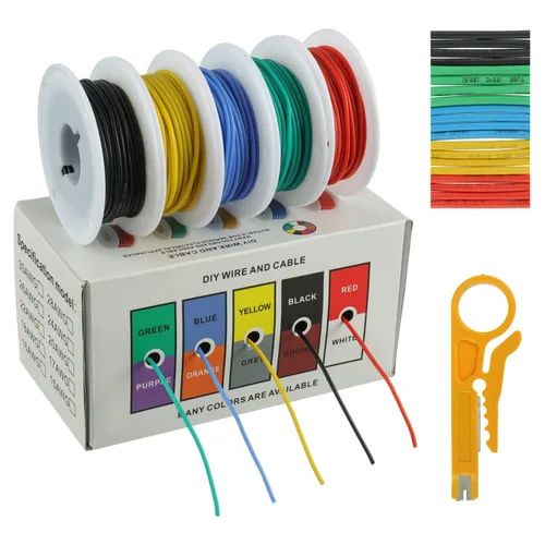 Miniatura 6 de BOJACK Alambre de silicona de calibre 10 de 10 pies rojo y 10 pies negro flexible 10 AWG alambre de cobre trenzado (paquete de 1 par)