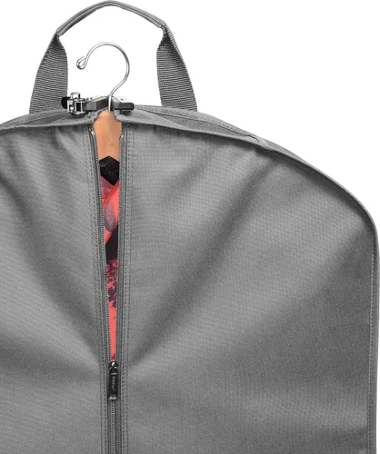 Miniatura 4 de WallyBags Bolsa de viaje de lujo de 52 pulgadas con dos bolsillos, perfecta para vestidos, trajes, hombres y mujeres, Gris, Bolsa de ropa de viaje