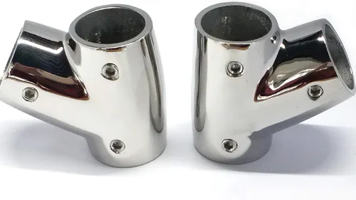 Miniatura 6 de NRC&XRC Acero inoxidable 316 de grado marino pulido izquierda y derecha de la guarnición del carril de la mano - 60 grados T/Tee para tubo de 1