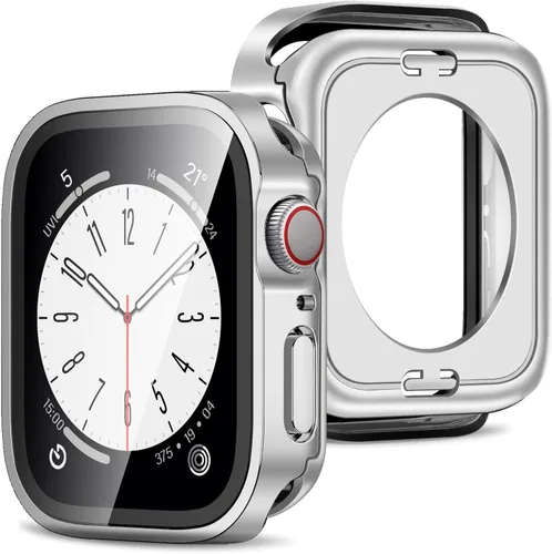Miniatura 31 de Amizee Estuche 2 en 1 [Paquete de 2] Compatible con Apple Watch Series 9/8/ 7 de 45 mm con Protector de Pantalla Integrado, Cubierta Protectora