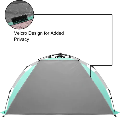 Miniatura 6 de Oileus - Tienda de campaña de playa XL para 4 personas, tienda de campaña portátil instantánea para playa con bolsa de transporte, estacas, 6 bolsas