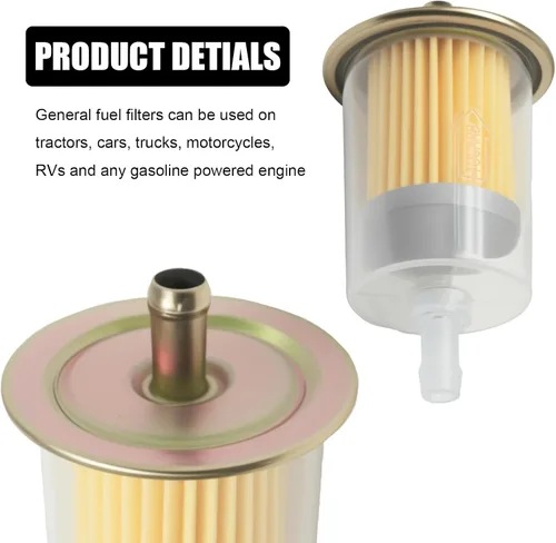 Miniatura 3 de Filtros de combustible en línea 3/8 para tractores industriales, automóviles, camiones, motocicletas, motor de gasolina en línea, filtro