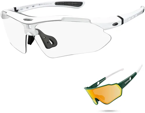 ROCKBROS Gafas de sol polarizadas para hombres y mujeres, protección UV con lentes de sol fotocromáticos para correr para hombre