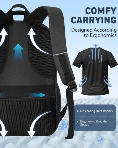 Miniatura 5 de kadilong Mochilas escolares para adolescentes y niños, mochila para laptop para hombre, bolsa de computadora universitaria con puerto de carga USB