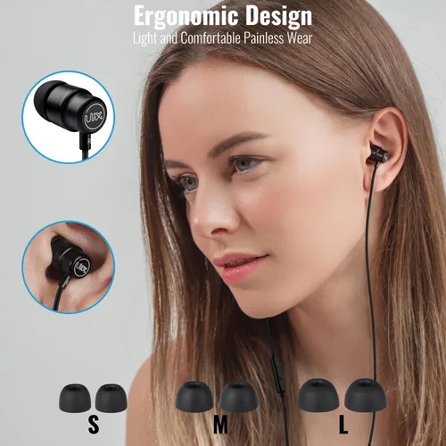 Miniatura 6 de UliX Rider - Auriculares intraurales con cable, auriculares con micrófono, con cable antienredos, auriculares para iPhone, iPad, Samsung