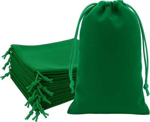 Miniatura 39 de Mandala Crafts Bolsas de terciopelo negro con cordón de 14 x 14 pulgadas, 10 bolsas grandes de terciopelo con cordón a granel para regalos de fiesta