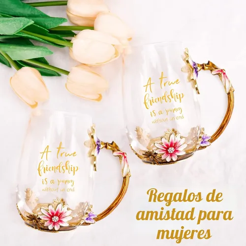 Miniatura 5 de OEAGO - La mejor taza de té o café como regalo de amistad, Navidad, cumpleaños, compañeras de trabajo, para mujeres