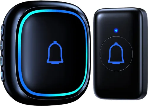 Miniatura 8 de Kits de timbre inalámbrico con 2 receptores IP66, impermeable, 1000 pies, para profesores de aula, con 66 tonos de llamada, 7 niveles de volumen