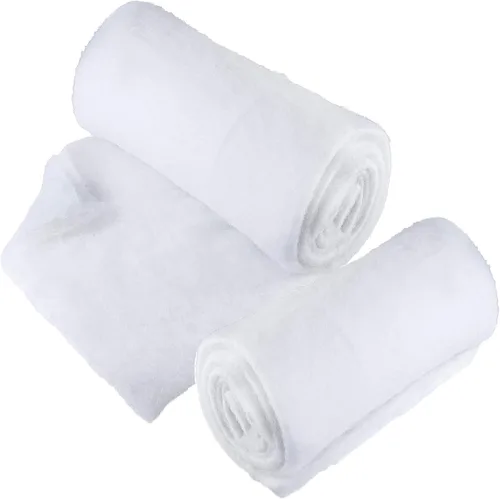 PREXTEX Paquete de 2 rollos de manta de nieve falsa, manta de nieve artificial de 94.5 x 31.5 pulgadas para casas de pueblo de Navidad, fondos