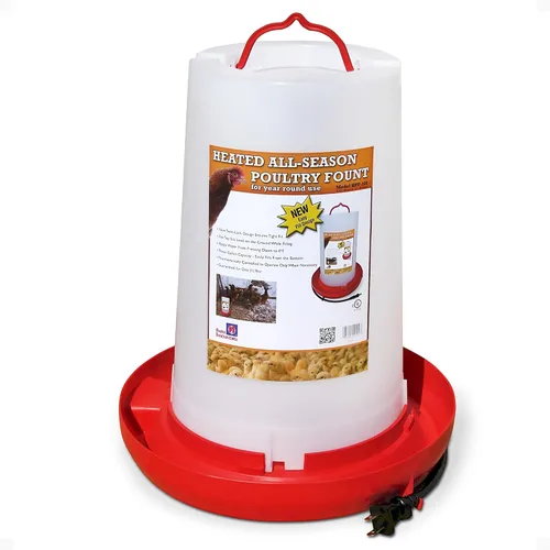 Miniatura 14 de Farm Innovators - Paquete de 2 bebederos térmicos para pollo, cubo para bebedero para aves de corral, 2 galones