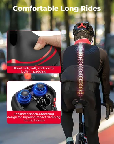 Miniatura 3 de KEMIMOTO Bike Seat Cushion with Soft Foam Padded, Comfortable Bike Seat for Men Women, Bicycle Saddle for Touring, Exercise Bicycle, Commuter, Travel