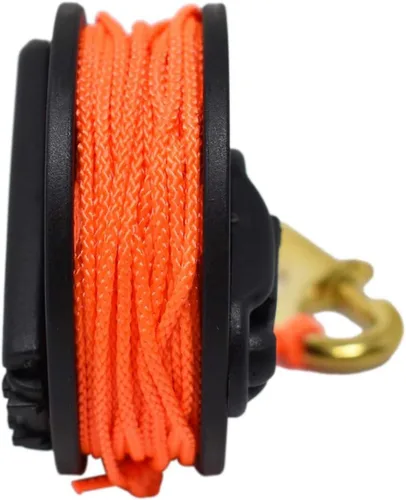 Miniatura 4 de Scuba Choice Scuba Buceo Bobina de dedo compacta con mango de plástico, 65', línea naranja