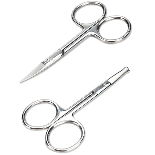 Tijeras pequeñas de aseo facial para hombres y mujeres – Cejas, vello de nariz, bigote, barba, pestañas, kit de recortar orejas – Cortapuntas de