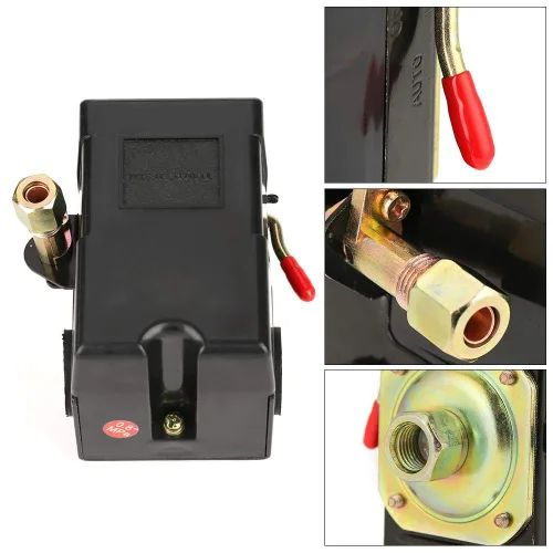 Miniatura 3 de Control del interruptor de presión del compresor de aire 95-125 PSI 20A 220V, válvula de interruptor de control de presión de aire de servicio