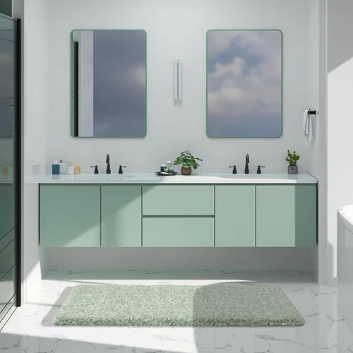 Miniatura 58 de Yimobra Alfombra de baño de felpa esponjosa, súper lanuda suave, cómoda, antideslizante, absorbente de agua, alfombra de baño de microfibra que se