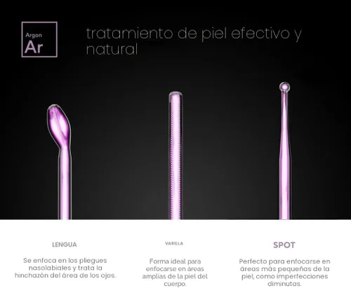 Miniatura 3 de NuDerma - Varita de terapia profesional para la piel - Máquina portátil de terapia de la piel con 6 varillas de neón y argón – Mejora tu piel