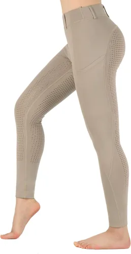 Miniatura 2 de beroy Pantalones de equitación para mujer, pantalones ecuestres, mallas de entrenamiento para equitación, bolsillos de silicona para asiento completo