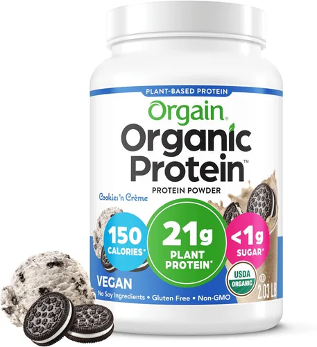 Miniatura 9 de Orgain - Paquete de viaje de polvo de proteína a base de plantas orgánicas, dulce de chocolate cremoso – 0.21 onzas / 6 gramos de fibra, sin