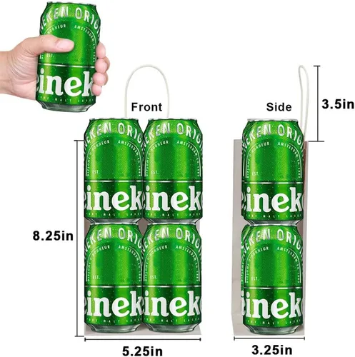 Miniatura 2 de Paquete de 100 bolsas de papel kraft pequeñas de 5.25 x 3.25 x 8.25 pulgadas, color verde hierba con asas, a granel, bolsas de regalo de Toovip