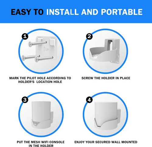 Miniatura 6 de Soporte de pared para estante de enrutador Tp Link Deco X20 X50 X60 X55 Deco Mesh WiFi 6 Soporte de enrutador WiFi Soporte Soporte Estante