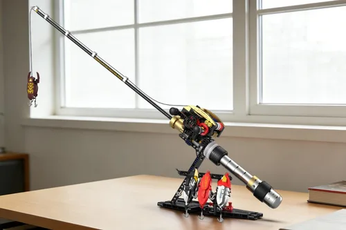 Miniatura 6 de Juguete de bloques de construcción de caña de pescar, compatible con caña de pescar LEGO, juego de construcción de caña de pescar mecánica STEM